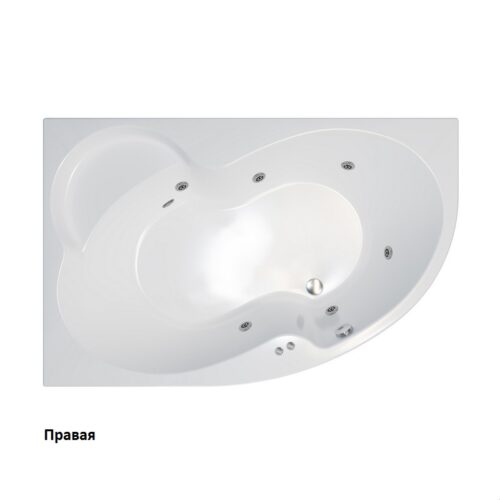 Ванна гидромассажная Тритон Мари правая 170x110, Базовая Flat, Щ000001370