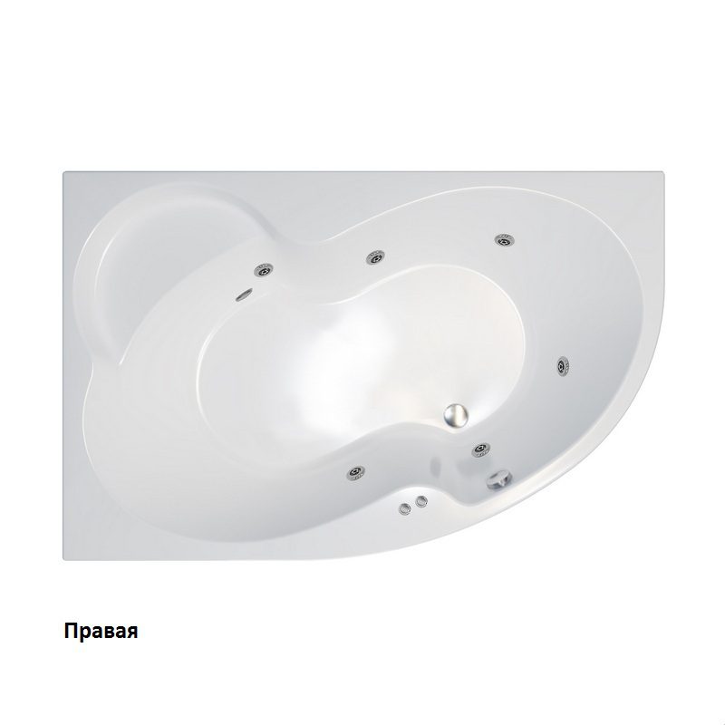 Ванна гидромассажная Тритон Мари правая 170x110, Базовая Flat, Щ000001370