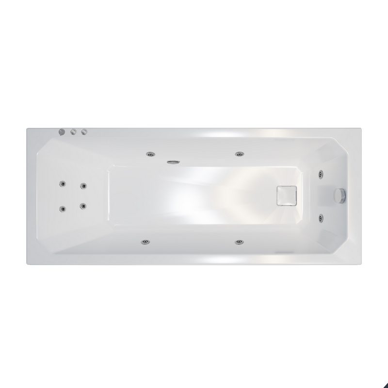 Ванна гидромассажная Тритон Прага 170 NEW 1700х700 мм, Стандарт (+гидро+спина+кран переключатель)