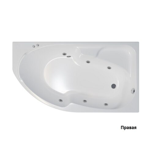 Ванна гидромассажная Тритон София правая 170x95, Базовая Flat, Щ000002119