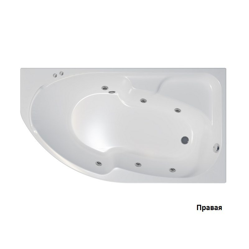 Ванна гидромассажная Тритон София правая 170x95, Базовая Flat, Щ000002119
