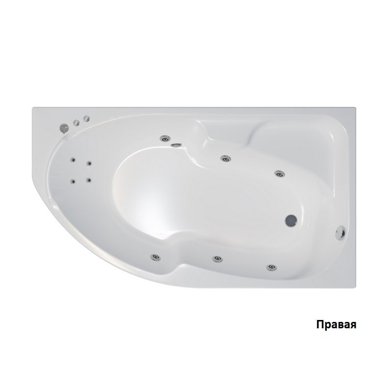 Ванна гидромассажная Тритон София правая 170x95, Стандарт Flat, Щ000002112