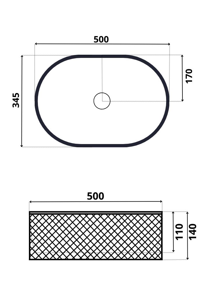 Умывальник накладной Roxen Vine Oval, 570240 — изображение 2
