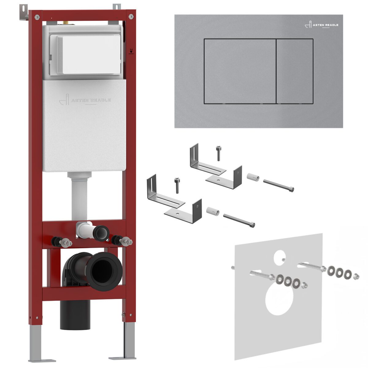 Комплект инсталляции Asten Readle Zentralmodul с кнопкой AR0601-M (хром/матовая), AR0501-0601M