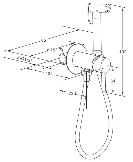 Смеситель скрытого монтажа для гигиенического душа Roxen Santi 50094000-BN — изображение 8