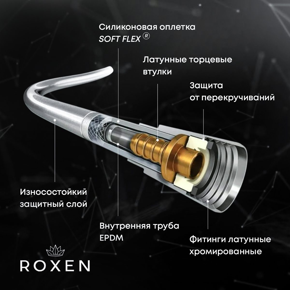 Смеситель скрытого монтажа для гигиенического душа Roxen Santi 50094000-GM — изображение 7