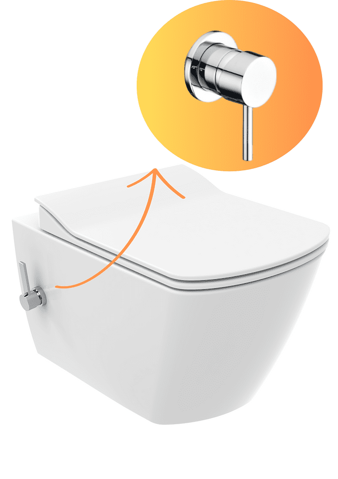 Унитаз подвесной с функцией биде Creavit Elegant, EG321-34CB00E-0002