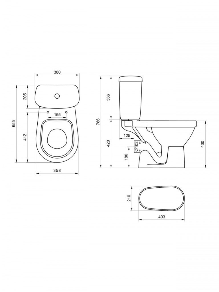 Унитаз напольный Santeri Баланс, 1P2179S0000BF — изображение 8