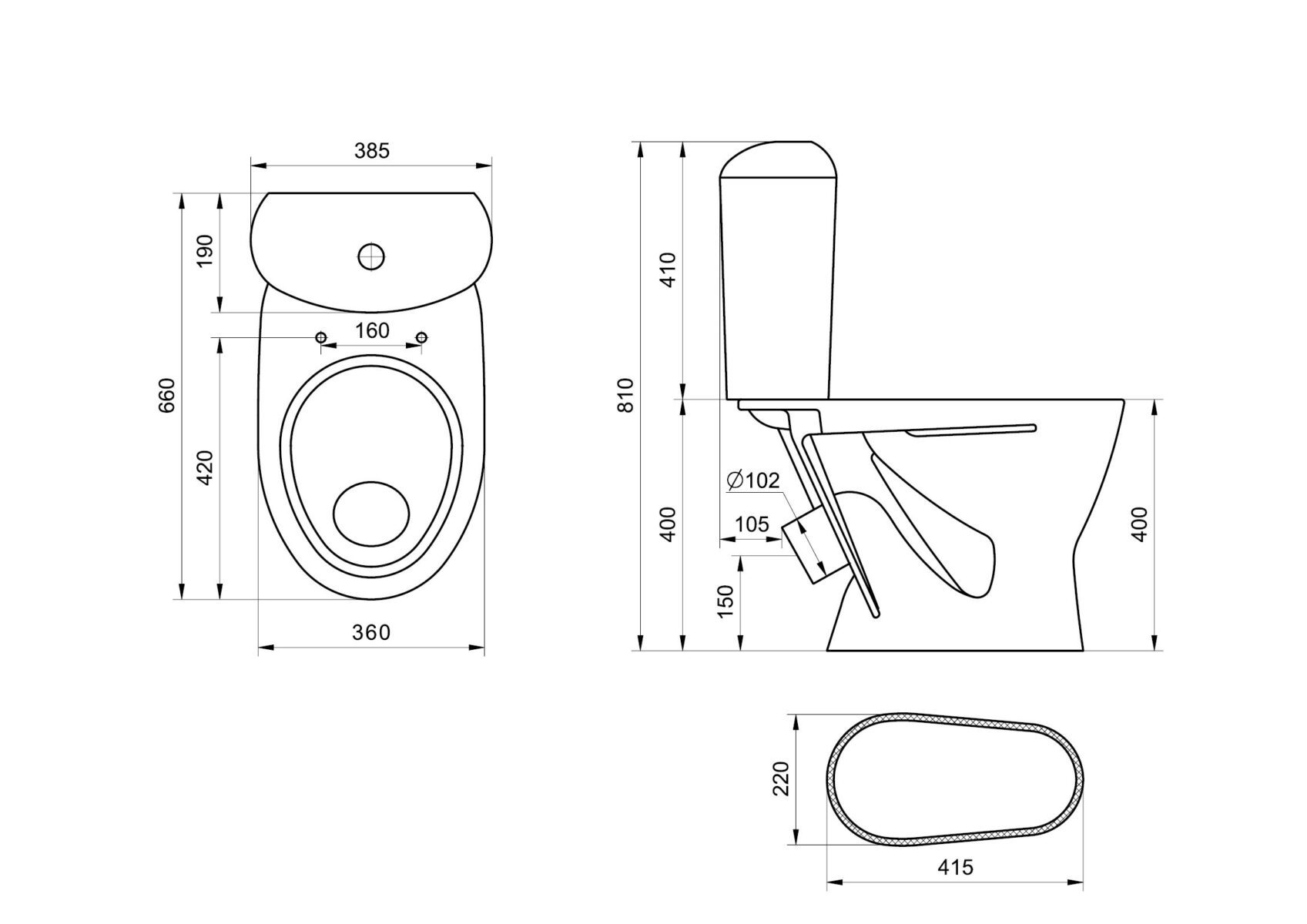 Унитаз напольный Santeri Версия, 1P4015S0000BF — изображение 9