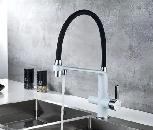 Смеситель для кухни под фильтр с гибким изливом Gerhans K14090W-2