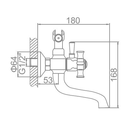 Смеситель для ванны Ledeme L3011 — изображение 2