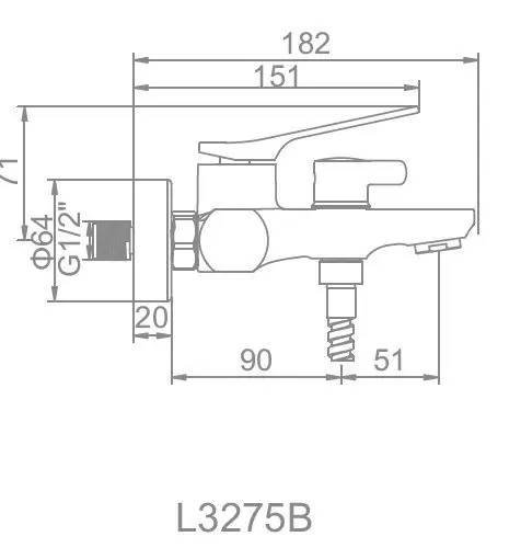 Смеситель для ванны Ledeme L3275B — изображение 4