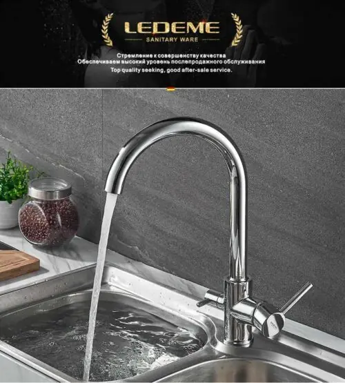 Смеситель для кухни под фильтр Ledeme L4255-3