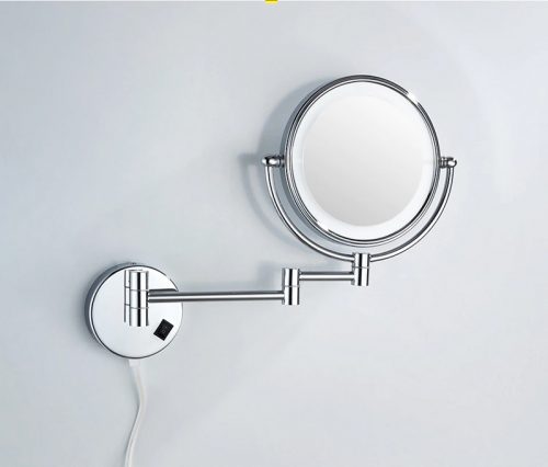 Зеркало ванной увеличительное, с LED подсветкой, латунь, хром, 8 дюймов (3-х кратное увеличение) Ledeme L6508D