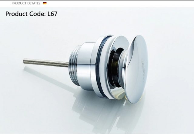Донный клапан (выпуск) для умывальника (универсальный) click/clack 1 1/4", латунь, хром Ledeme L67