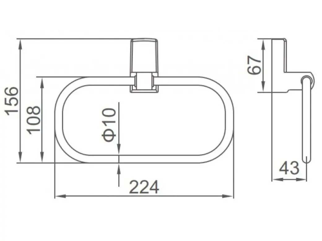 Держатель для полотенец Ledeme L30304B, "кольцо" — изображение 3