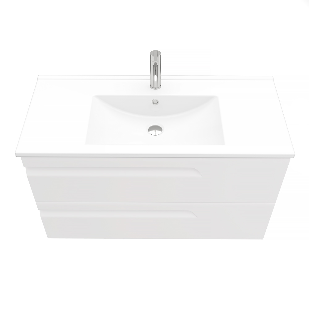 Тумба в ванную LAPARET ATLAS 100 под умывальник Creavit Su 100, белый — изображение 3
