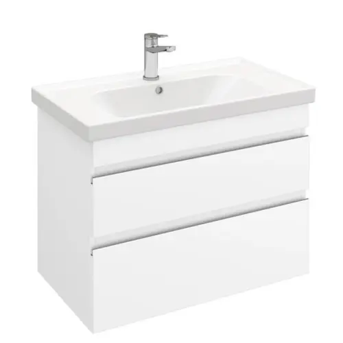 Тумба подвесная LAPARET SARGAS 80, белый глянец, LS-WCAB-80-101