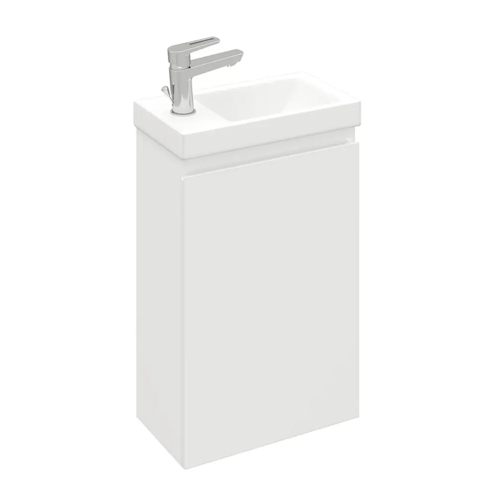 Тумба подвесная LAPARET OPTIMUM 40 L, петли слева, белый глянец, LO-WCAB-40-01L