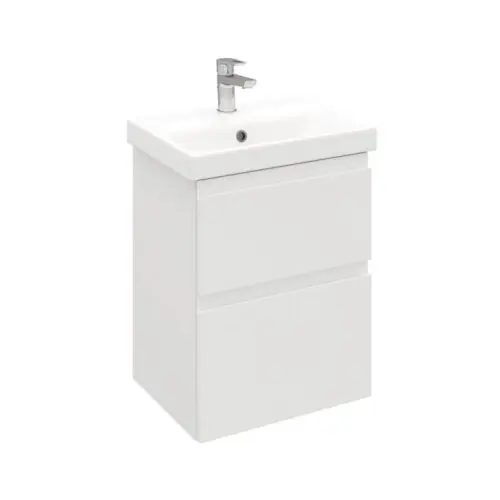 Тумба подвесная LAPARET OPTIMUM SLIM 50, белый глянец, LO-WCAB-50SL-01