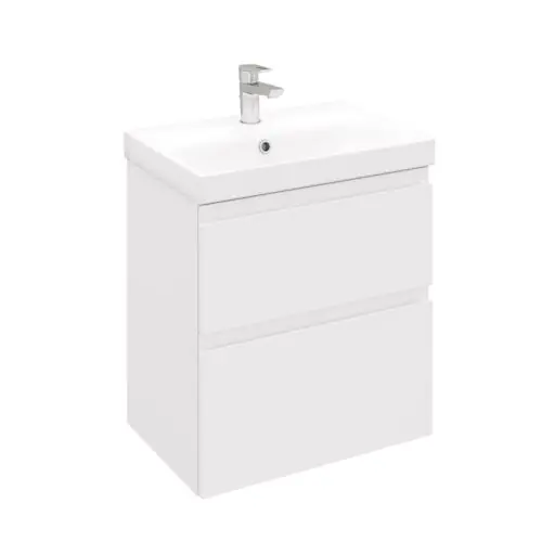 Тумба в ванную LAPARET OPTIMUM SLIM 60 под умывальник Cersanit Moduo Slim 60, белый, LO-WCAB-60SL-01