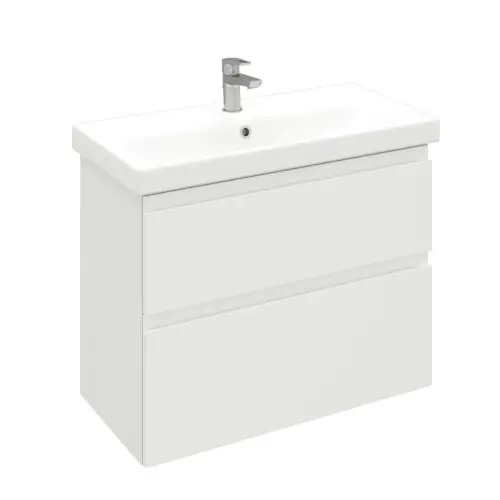 Тумба подвесная LAPARET OPTIMUM SLIM 80, белый глянец, LO-WCAB-80SL-01