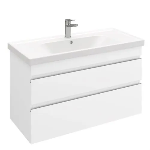 Тумба подвесная LAPARET SARGAS 100, белый глянец, LS-WCAB-100-101