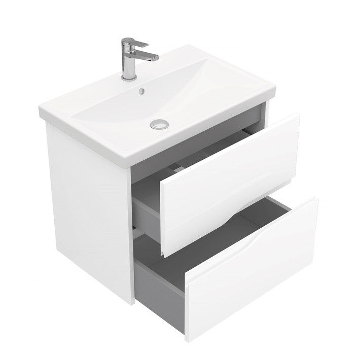 Тумба в ванную LAPARET ALTAIR 70 под умывальник Cerastyle Elite 70, белый — изображение 2