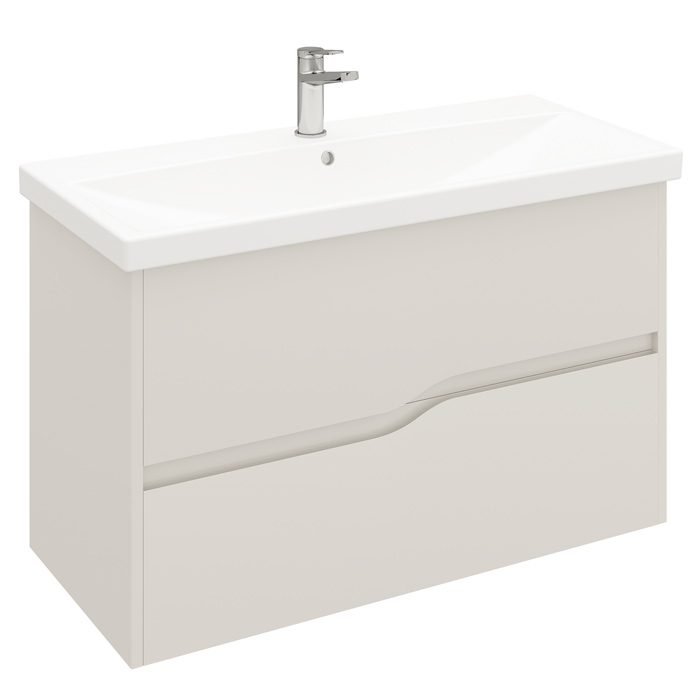 Тумба подвесная LAPARET ALTAIR 100, сахара грей глянец, LAL-WCAB-100-04