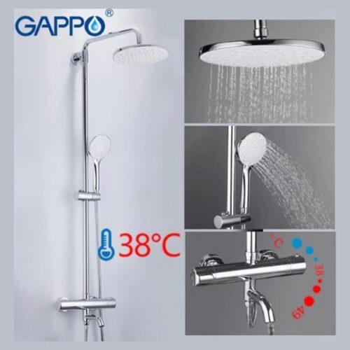 Душевая система с термостатическим смесителем Gappo G2490