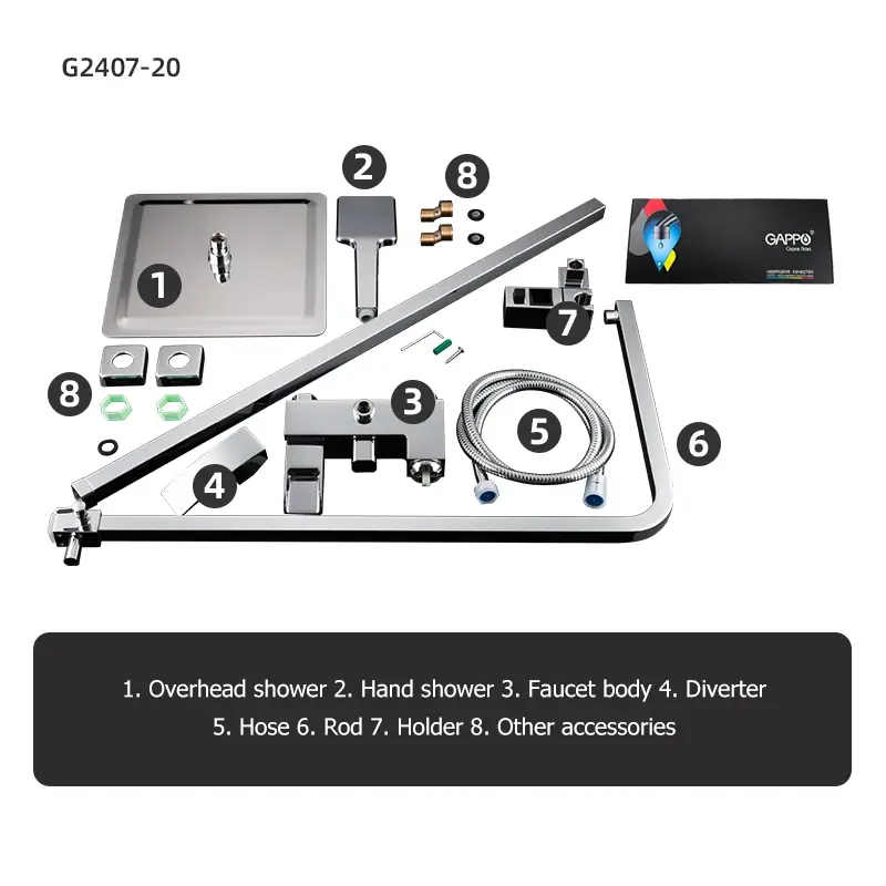 Душевая система Gappo G2407-20 — изображение 4