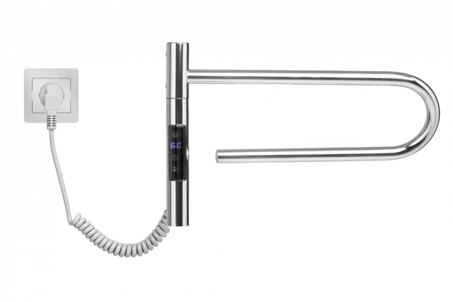 Полотенцесушитель Gloss & Reiter электрический SMART E2.L.39x25.R1.Таймер. Хром — изображение 2