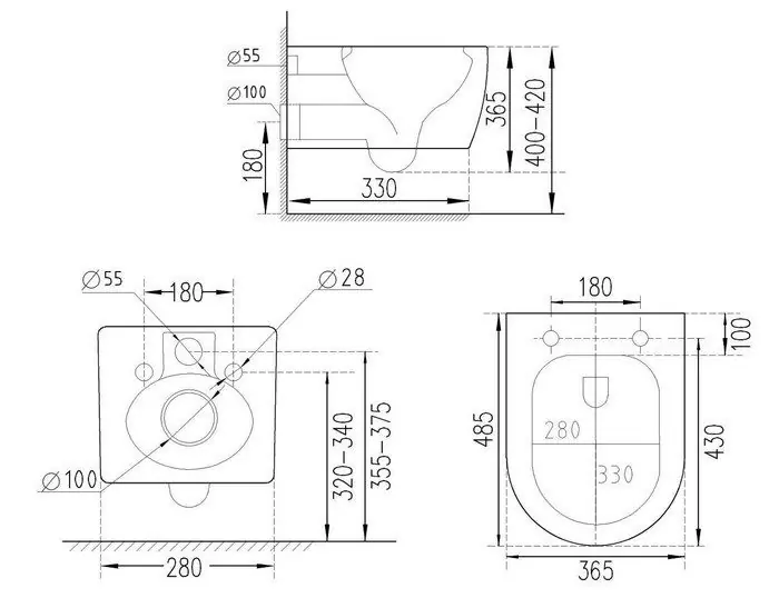Комплект инсталляции Roxen StounFix Dual Fresh с унитазом Antares Bidet и кнопкой Caspia (белая), 953833 — изображение 10