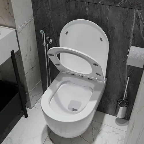 Комплект инсталляции Roxen StounFix Dual Fresh с унитазом Antares Tornado и кнопкой Caspia (золото/матовая), 968050 — изображение 3