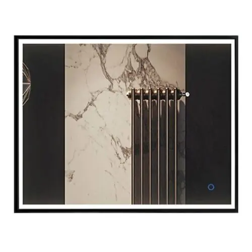 Зеркало в алюминиевой раме Roxen Sigma 510210-80B (800x700), чёрный