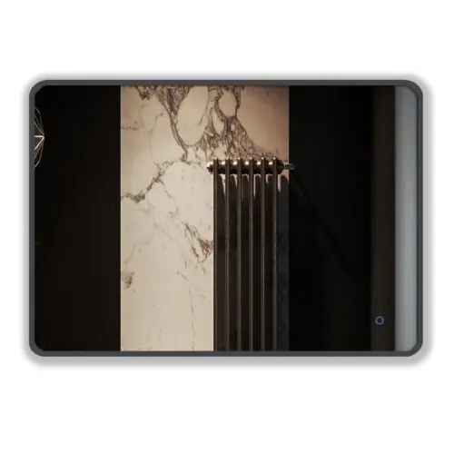 Зеркало в алюминиевой раме Roxen Simon 510205-80GM (800x700), оружейная сталь
