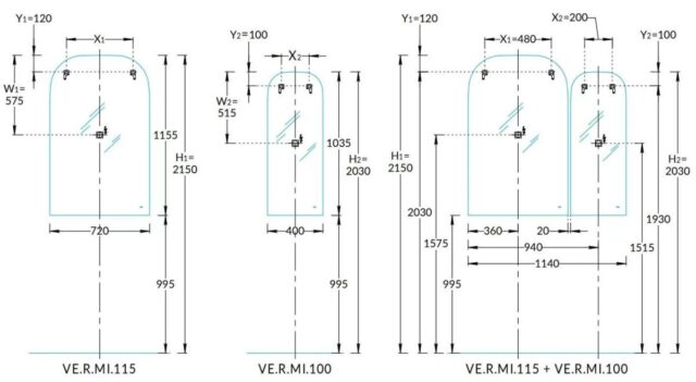 Зеркало с подсветкой и подогревом Kerama Marazzi VETRATA R (72x115,5 см), VE.R.mi.115\WHT — изображение 3