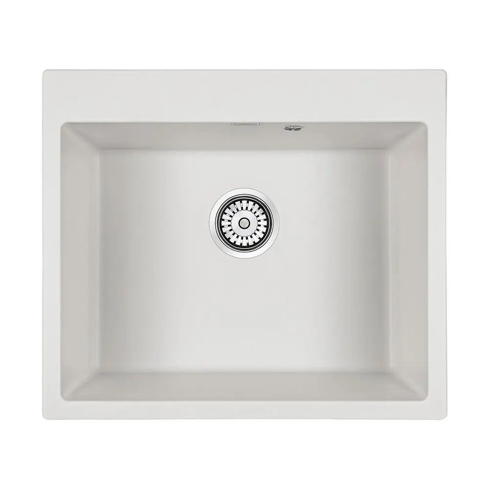 Кухонная мойка PAULMARK KANTE 60, PM106052-WH, белый, 600х520 мм