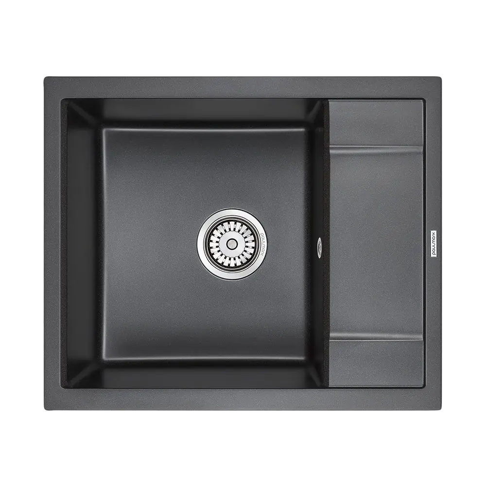 Кухонная мойка PAULMARK FLUGEN 50-600, PM216050-BL, черный, 600х500