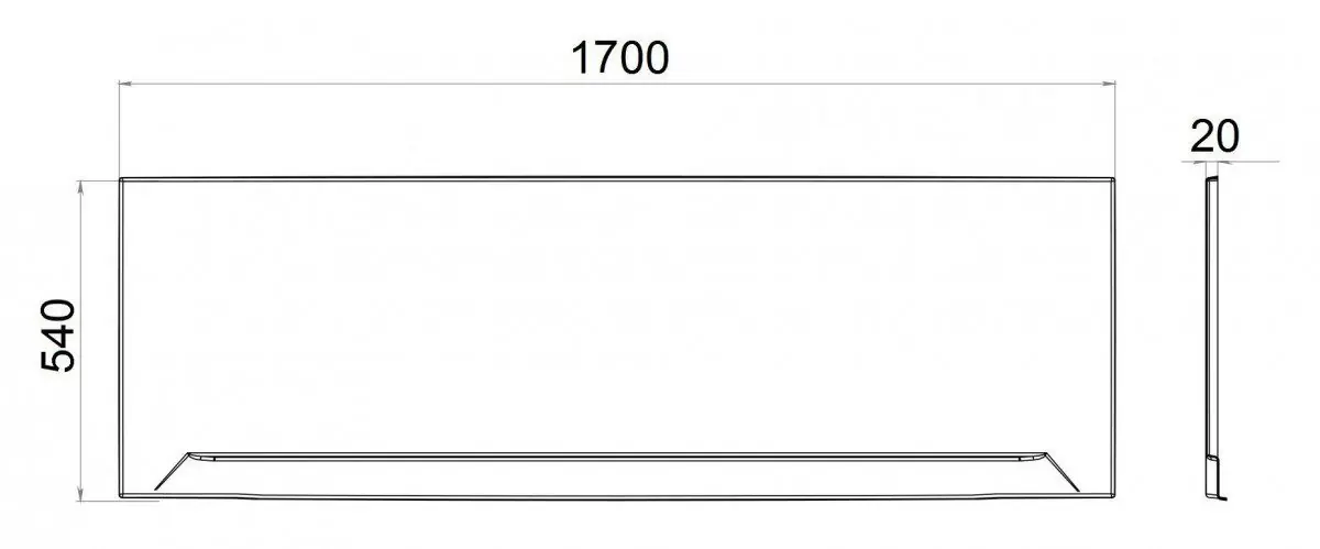 Фронтальный экран для ванн Тритон Аура/Прага 170, Щ0000049121 — изображение 3