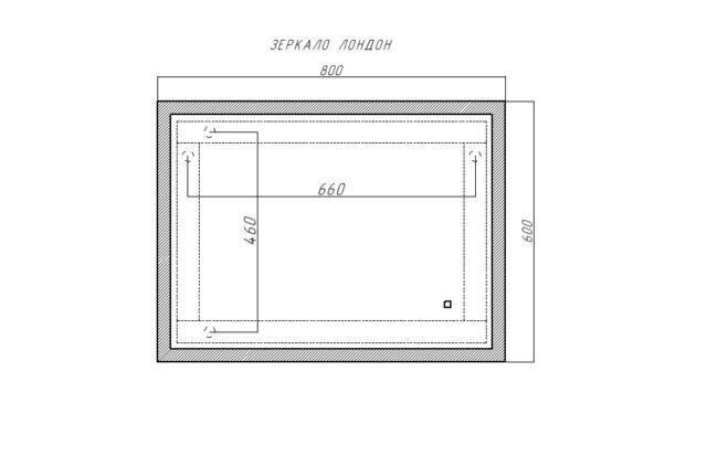 Зеркало Домино Лондон 800х600 с подсветкой, GL7019Z — изображение 6