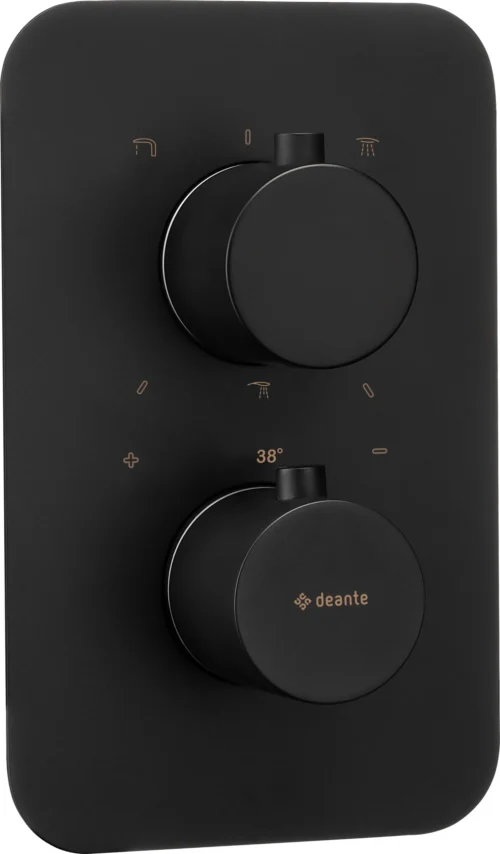 Накладка к скрытому механизму термостатическому DEANTE BOX THERM NERO BXY NEBT