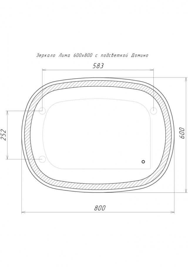Зеркало Домино Лима 600х800 с подсветкой, GL7063Z — изображение 6