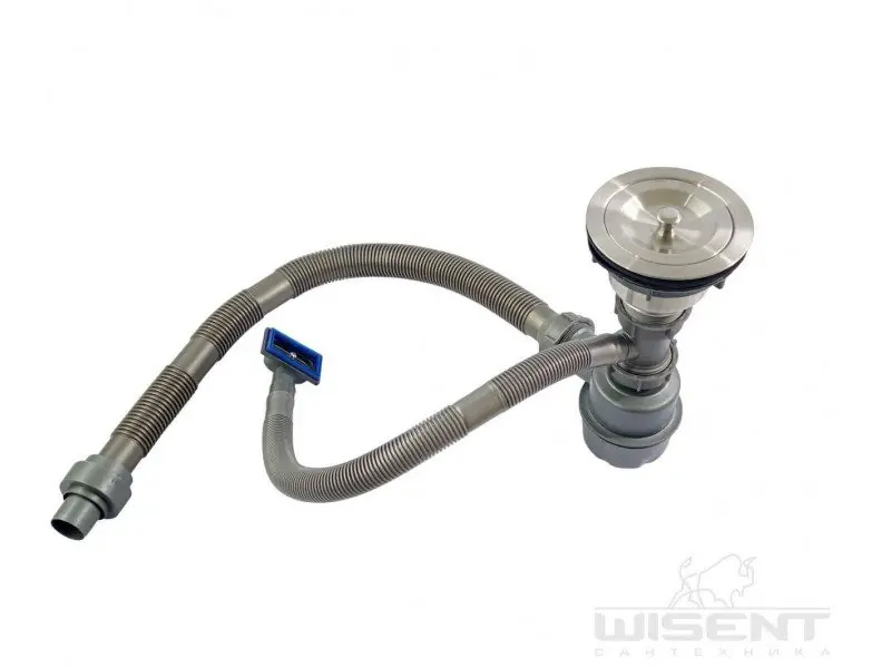 Кухонная мойка с сифоном WISENT W35050D/2 (сатин/матовая) — изображение 8