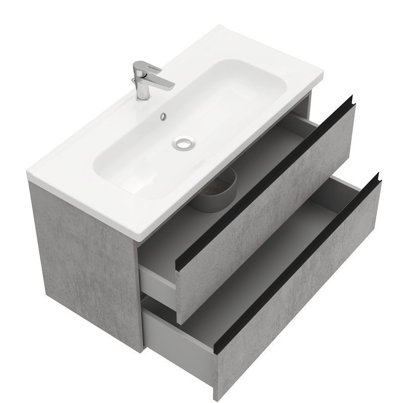 Тумба подвесная Laparet ELECTRA 100, хромикс серебро, LE-WCAB-100-323 — изображение 2