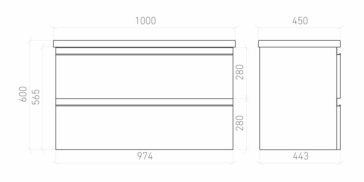 Тумба подвесная Laparet ELECTRA 100, хромикс серебро, LE-WCAB-100-323 — изображение 4