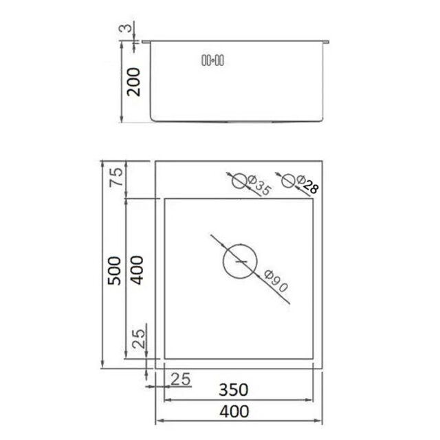 Кухонная мойка с сифоном WISENT W34050B/2 (графит/матовая) — изображение 3