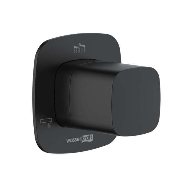 Переключатель на 3 выхода Wasserkraft A265, чёрный Soft-touch