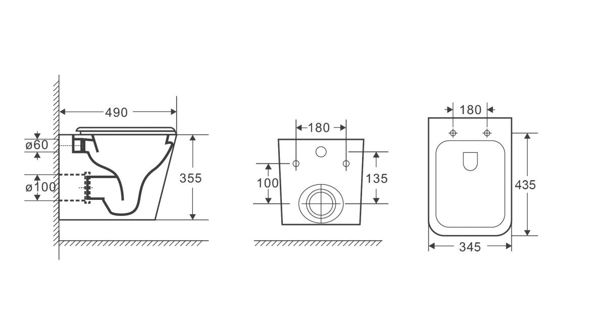Унитаз подвесной Grossman GR, GR-4404BMSQ — изображение 5