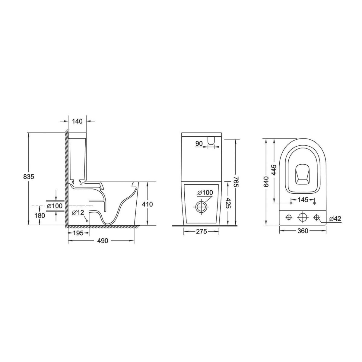 Унитаз напольный Grossman Tornado, GR-4458SQ — изображение 9